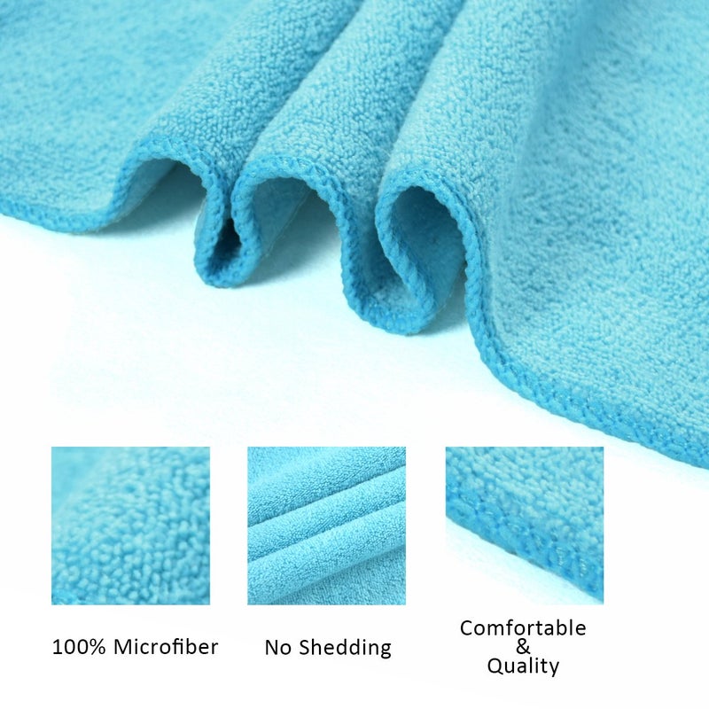 JML Microfiber Towels, Large Bath Towel Set 6 Pack, 27" x 55" - Extra Absorbent, Fast Drying, Multipurpose for Swimming, Fitness, Sport, Yoga, Purple/Grey/Light Blue - Image 3
